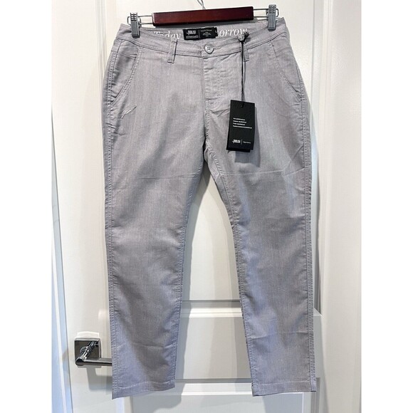 Publish Pants Women Size 27 Light Grey Cotton Straight Leg Mid Rise Relaxed - Picture 2 of 10